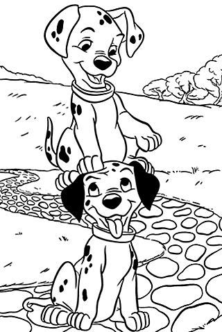 coloriage 101dalmatiens les chiots